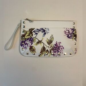New WHBM Floral Studded Clutch Bag